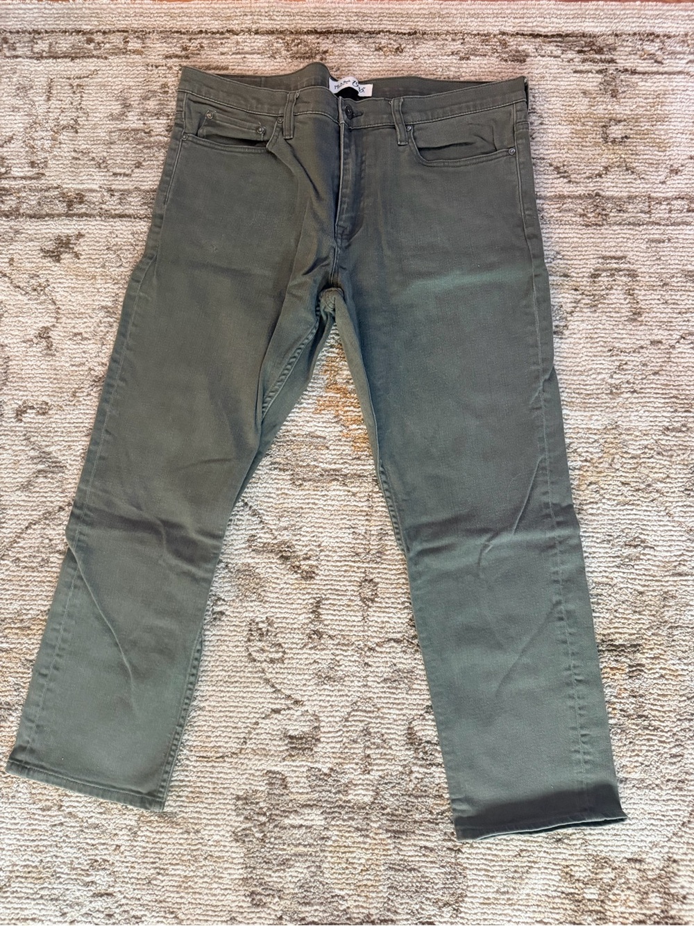 Jos. A. Bank Olive Green Slim Straight Jeans